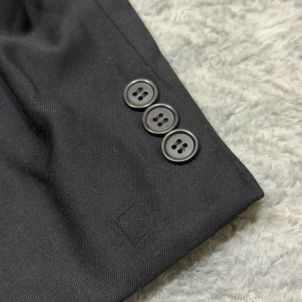 Mantoni 44R Black Super 140s Wool Mens Blazer Sport Coat Suit Jacket - Picture 2 of 14